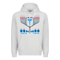 Dove Grey jewish hanukkah chanukah doctor medical menorah  gifts Premium Hoodie - trangStudio