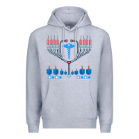 Heather Grey jewish hanukkah chanukah doctor medical menorah  gifts Premium Hoodie - trangStudio