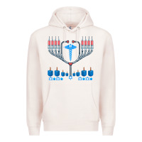 Pale Pink jewish hanukkah chanukah doctor medical menorah  gifts Premium Hoodie - trangStudio