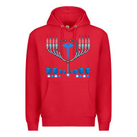 Red jewish hanukkah chanukah doctor medical menorah  gifts Premium Hoodie - trangStudio