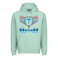 Seafoam jewish hanukkah chanukah doctor medical menorah  gifts Premium Hoodie - trangStudio