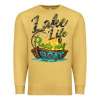 Antique Gold lake life floats my boat Premium Sweatshirt - BarkalooDesign