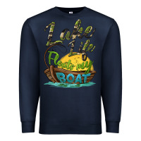 Navy lake life floats my boat Premium Sweatshirt - BarkalooDesign