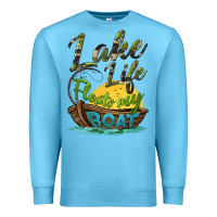 Ocean Blue lake life floats my boat Premium Sweatshirt - BarkalooDesign