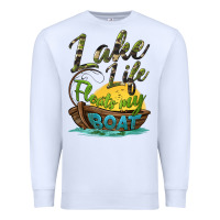 White lake life floats my boat Premium Sweatshirt - BarkalooDesign