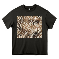 Asphalt brown zebra Heavy Core Tee - BarkalooDesign
