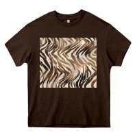 Chocolate Brown brown zebra Heavy Core Tee - BarkalooDesign
