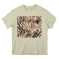 Mossy brown zebra Heavy Core Tee - BarkalooDesign