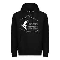 Black Kiteboarding Hood River Oregon, Kitesurfing Premium Hoodie - trangStudio