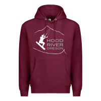 Burgundy Kiteboarding Hood River Oregon, Kitesurfing Premium Hoodie - trangStudio