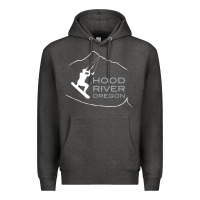 Charcoal Heather Kiteboarding Hood River Oregon, Kitesurfing Premium Hoodie - trangStudio