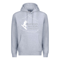 Heather Grey Kiteboarding Hood River Oregon, Kitesurfing Premium Hoodie - trangStudio
