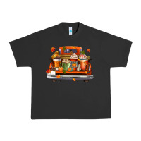Pigment Black coffee cups truck Urban Heavy Tee - CowGirlArtShop