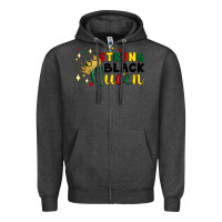 Charcoal Heather strong black queen Zipper Hoodie - Artiststas