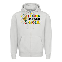 Dove Grey strong black queen Zipper Hoodie - Artiststas