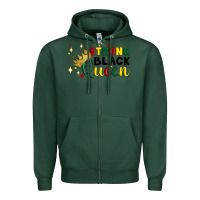 Sports Green strong black queen Zipper Hoodie - Artiststas