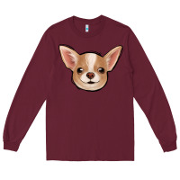 Burgundy Chihuahua Long Sleeve Tee - Jasminsmagicworld