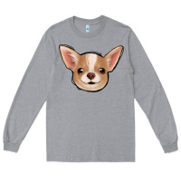 Heather Grey Chihuahua Long Sleeve Tee - Jasminsmagicworld