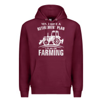 Burgundy Yes I Do Have A Retirement Plan Farming Funny Farmer Gift Premium Hoodie - trangStudio