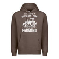 Coffee Yes I Do Have A Retirement Plan Farming Funny Farmer Gift Premium Hoodie - trangStudio