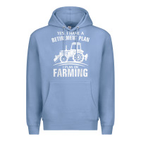 Colony Blue Yes I Do Have A Retirement Plan Farming Funny Farmer Gift Premium Hoodie - trangStudio
