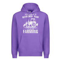 Purple Yes I Do Have A Retirement Plan Farming Funny Farmer Gift Premium Hoodie - trangStudio