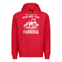 Red Yes I Do Have A Retirement Plan Farming Funny Farmer Gift Premium Hoodie - trangStudio