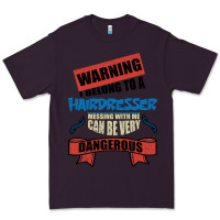 Plum I belong to a HAIRDRESSER warning job funny partner Premium Tee - Bettercallsaul