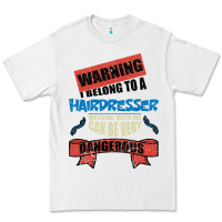 White I belong to a HAIRDRESSER warning job funny partner Premium Tee - Bettercallsaul