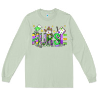 Matcha mardi gras nurse Long Sleeve Tee - OliviaCreatesArt