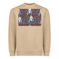 Mushroom Bull Skull Pattern Heavyweight Sweatshirt - CowhideDigitalArt
