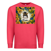 Cardinal sunflowers messy bun mama Premium Sweatshirt - BarkalooDesign