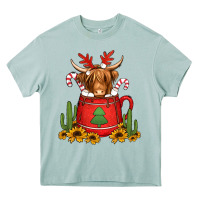 Arona hot coco christmas highland cow Heavy Core Tee - Jasminsmagicworld
