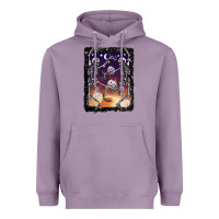 Lavender halloween dancing skeletons stars Heavyweight Hoodie - BarkalooDesign