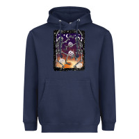 Navy halloween dancing skeletons stars Heavyweight Hoodie - BarkalooDesign