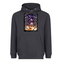 Smoke halloween dancing skeletons stars Heavyweight Hoodie - BarkalooDesign