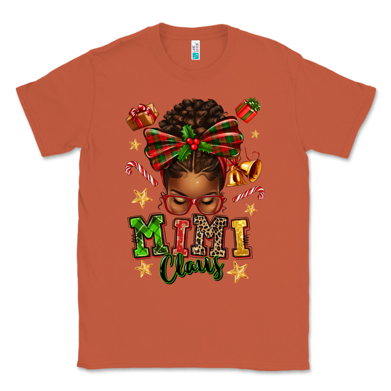 Mimi Claus Afro Messy Bun Classic Tee by texasbilliewilder | Teevron
