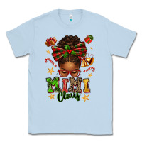 Dusty Blue mimi claus afro messy bun Classic Tee - texasbilliewilder