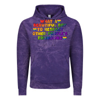 Cloud Purple What a beautiful day to respect other people's Vintage Hoodie - CowGirlArtShop