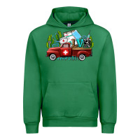 Emerald lvn nurse truck with cactus and sunflowers Urban Hoodie - AdoDesignShop