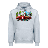 Heather Grey lvn nurse truck with cactus and sunflowers Urban Hoodie - AdoDesignShop