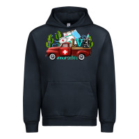 Navy lvn nurse truck with cactus and sunflowers Urban Hoodie - AdoDesignShop
