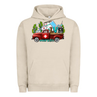 Pigment French Oak lvn nurse truck with cactus and sunflowers Urban Hoodie - AdoDesignShop