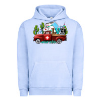 Pigment Grape Ice lvn nurse truck with cactus and sunflowers Urban Hoodie - AdoDesignShop