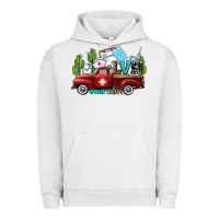 Pigment Lunar Rock lvn nurse truck with cactus and sunflowers Urban Hoodie - AdoDesignShop