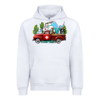 White lvn nurse truck with cactus and sunflowers Urban Hoodie - AdoDesignShop