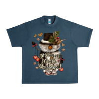 Midnight Navy walking in a winter wonderland Urban Heavy Tee - CowGirlArtShop