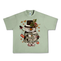Oil Green walking in a winter wonderland Urban Heavy Tee - CowGirlArtShop