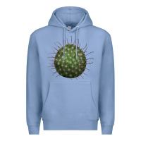 Colony Blue Arizona Fishhook Cactus Premium Hoodie - LillyAllenDesigns