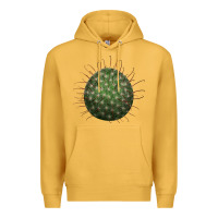 Mustard Arizona Fishhook Cactus Premium Hoodie - LillyAllenDesigns